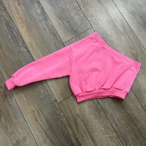 The Vintage Shop - Pink one shoulder sweatshirt
